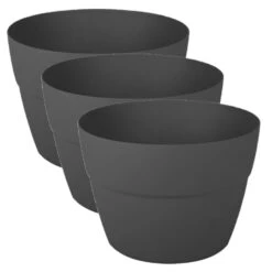 EDA Bloempot - Zwart - Kunststof - D30 X H21 - 8 Liter -Exporteren Tuin & Thuis Decor Winkel 4f9dec2a522f4d48a1510c03bbdf3004