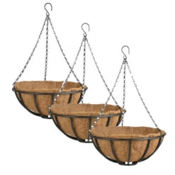 Esschert Design Hanging Basket - Metaal - Zwart - Met Inlegvel - 35 Cm -Exporteren Tuin & Thuis Decor Winkel 6f5fe4a53488403396b4973a6a2f0523