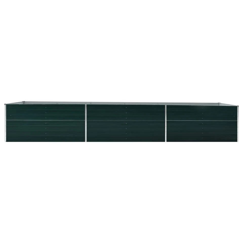 VidaXL Plantenbak Verhoogd 480x80x45 Cm Gegalvaniseerd Staal Groen 3 VidaXL Plantenbak Verhoogd 480x80x45 Cm Gegalvaniseerd Staal Groen - Afbeelding 3