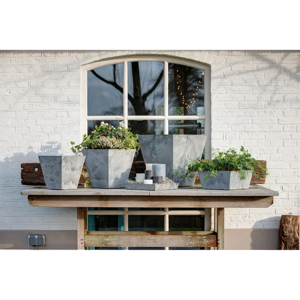 Steege Plantenbak - Vierkant - Gerecycled Kunststof - Grijs - 30 Cm 2 Steege Plantenbak - Vierkant - Gerecycled Kunststof - Grijs - 30 Cm - Afbeelding 2