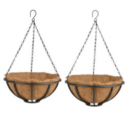 Esschert Design Hanging Basket - Metaal - Zwart - Met Inlegvel - 30 Cm -Exporteren Tuin & Thuis Decor Winkel add8b106e7f34dc8b5bb2f42c381fc5b
