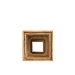 Beliani Plantenbak Voor Buiten LARISA - Lichte Houtkleur Dennenhout -Exporteren Tuin & Thuis Decor Winkel c456d638b770433fa1207f04f1d4ff95