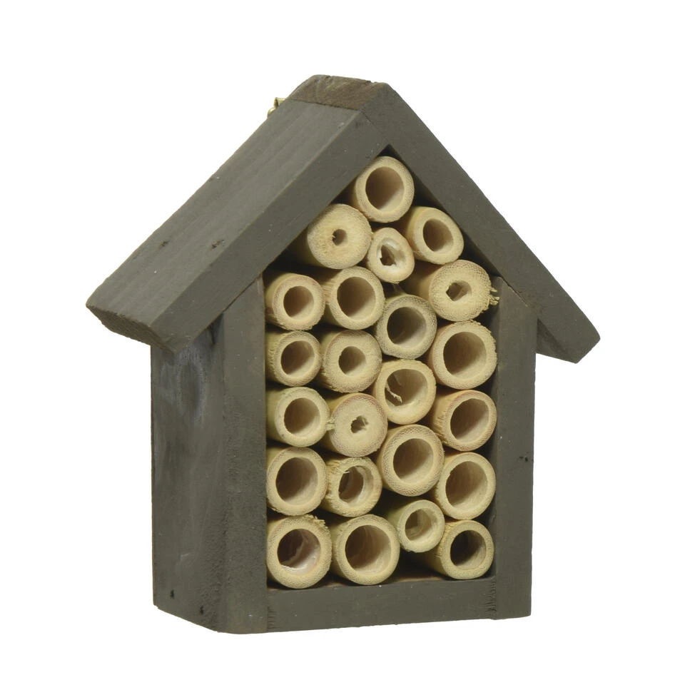 Decoris Insectenhotel - Grijs - Vurenhout - 11 Cm 2 Decoris Insectenhotel - Grijs - Vurenhout - 11 Cm - Afbeelding 2