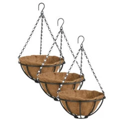 Esschert Design Plantenmand - Hanging Basket - Zwart - 25 Cm -Exporteren Tuin & Thuis Decor Winkel f16a5555162f4f85b044328ac818b927